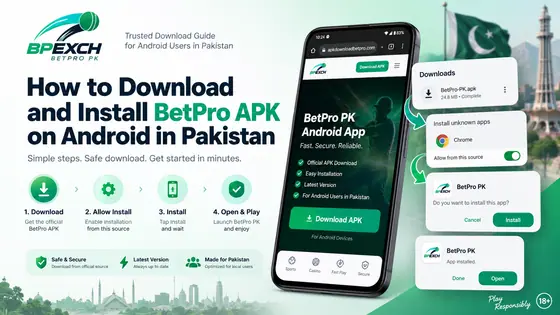 BetPro PK APK installation guide for Android users in Pakistan
